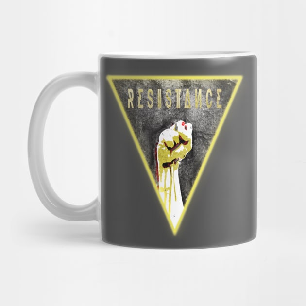 Resistance Yellow Grunge Fist by FenrisForrest